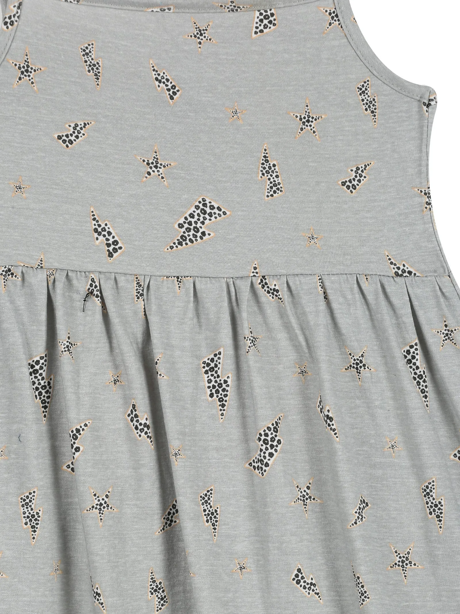 Girls Strap Dress With Yoke Pack of 2