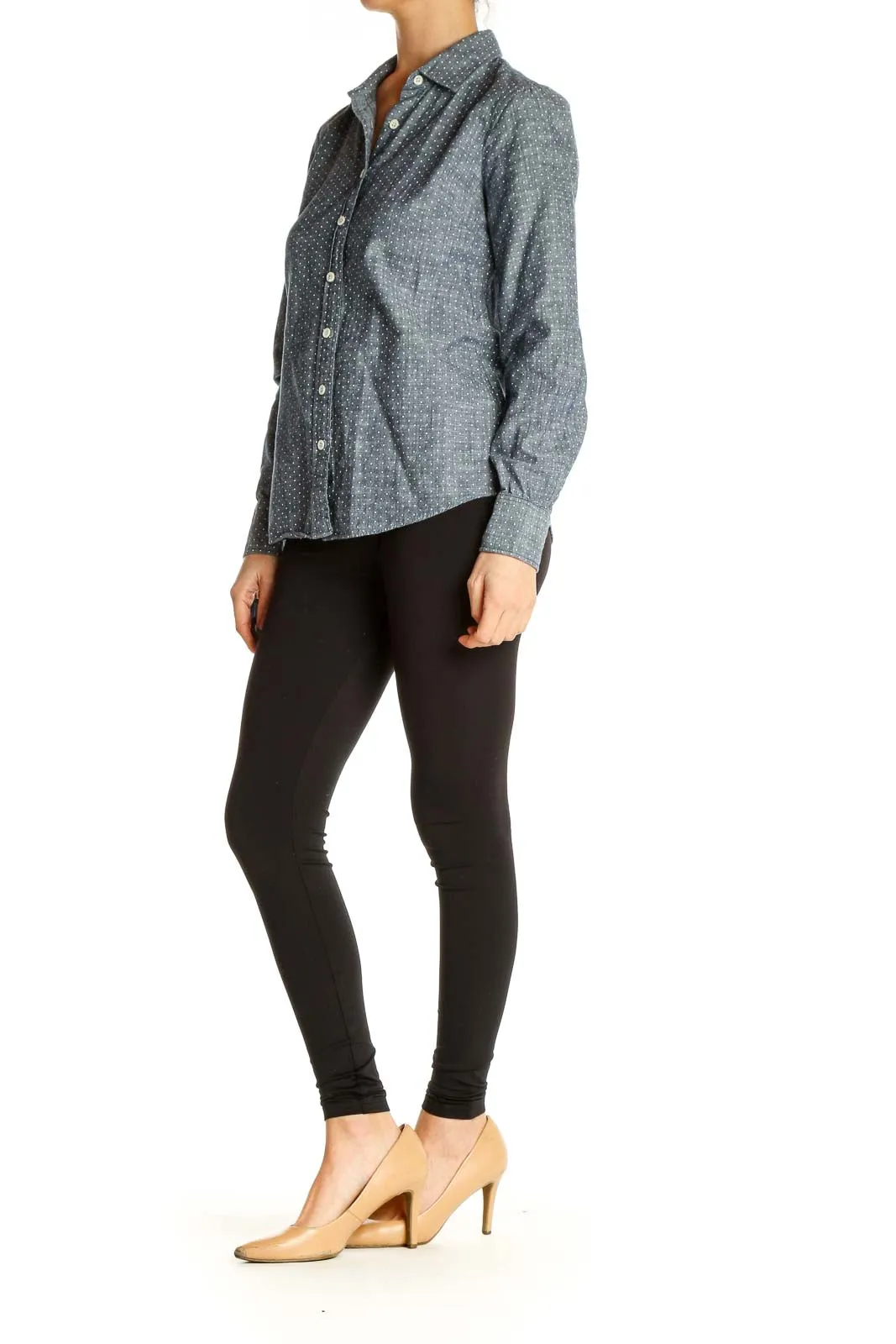 Gray Object Print All Day Wear Shirt