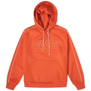 Gucci Logo Neoprene Hoodie, Coral