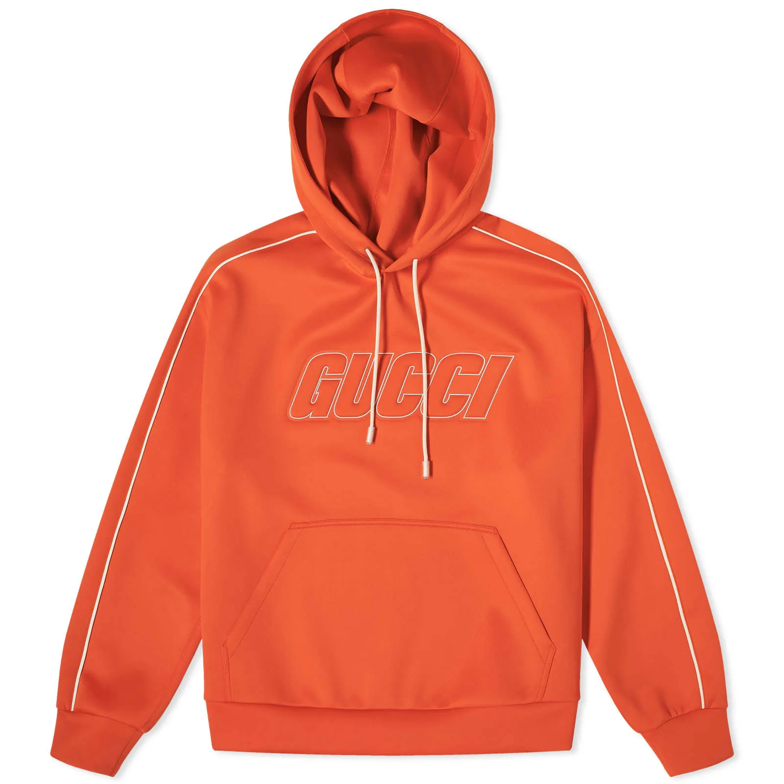 Gucci Logo Neoprene Hoodie, Coral