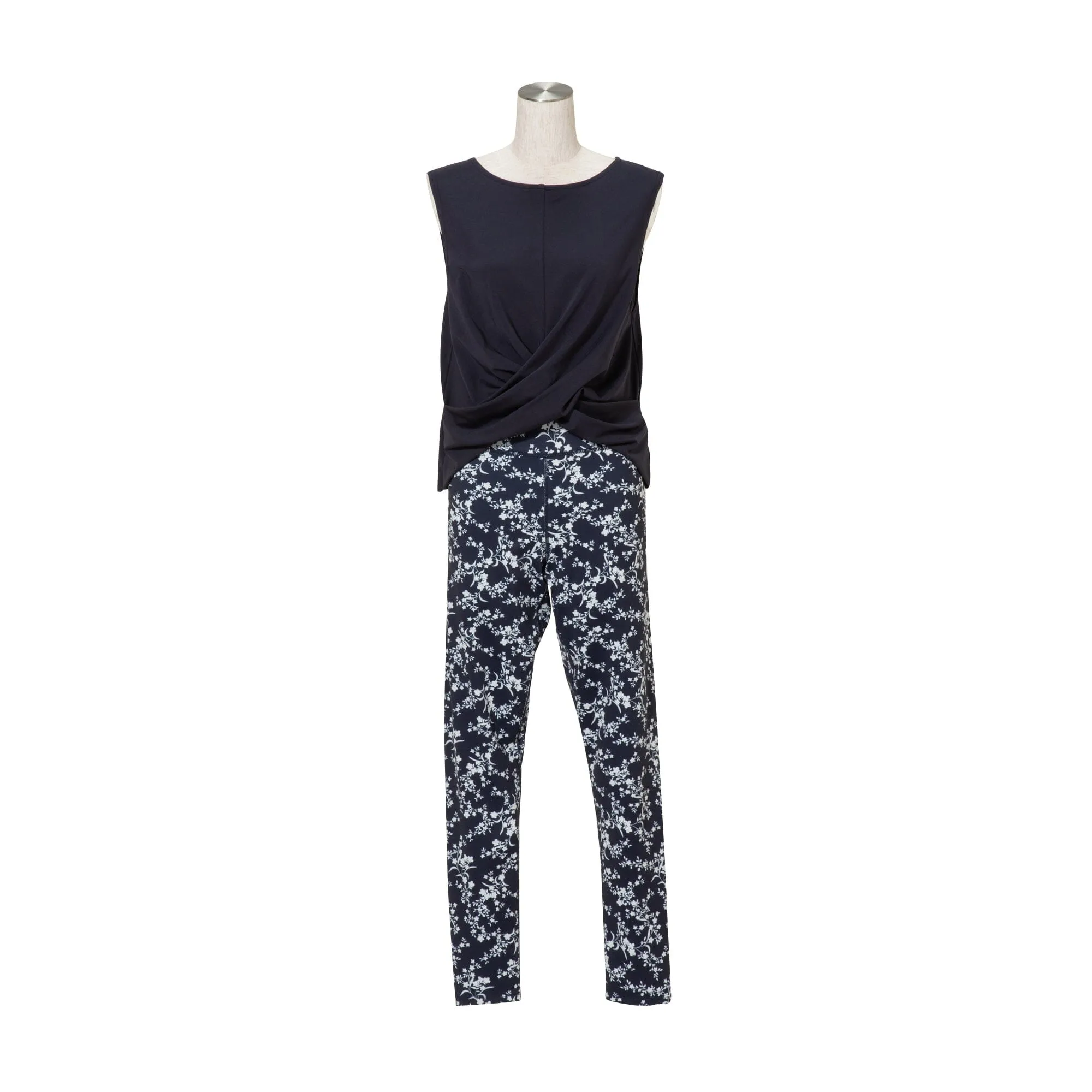 Gym Wear Twisted Tops Navy