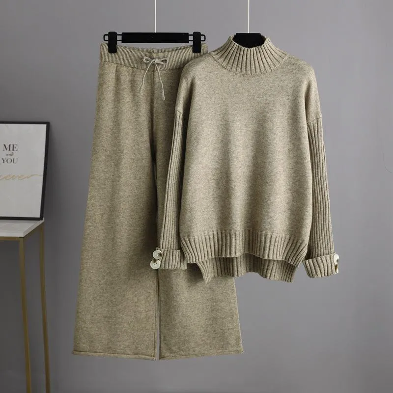 High Neck Knitted Suit