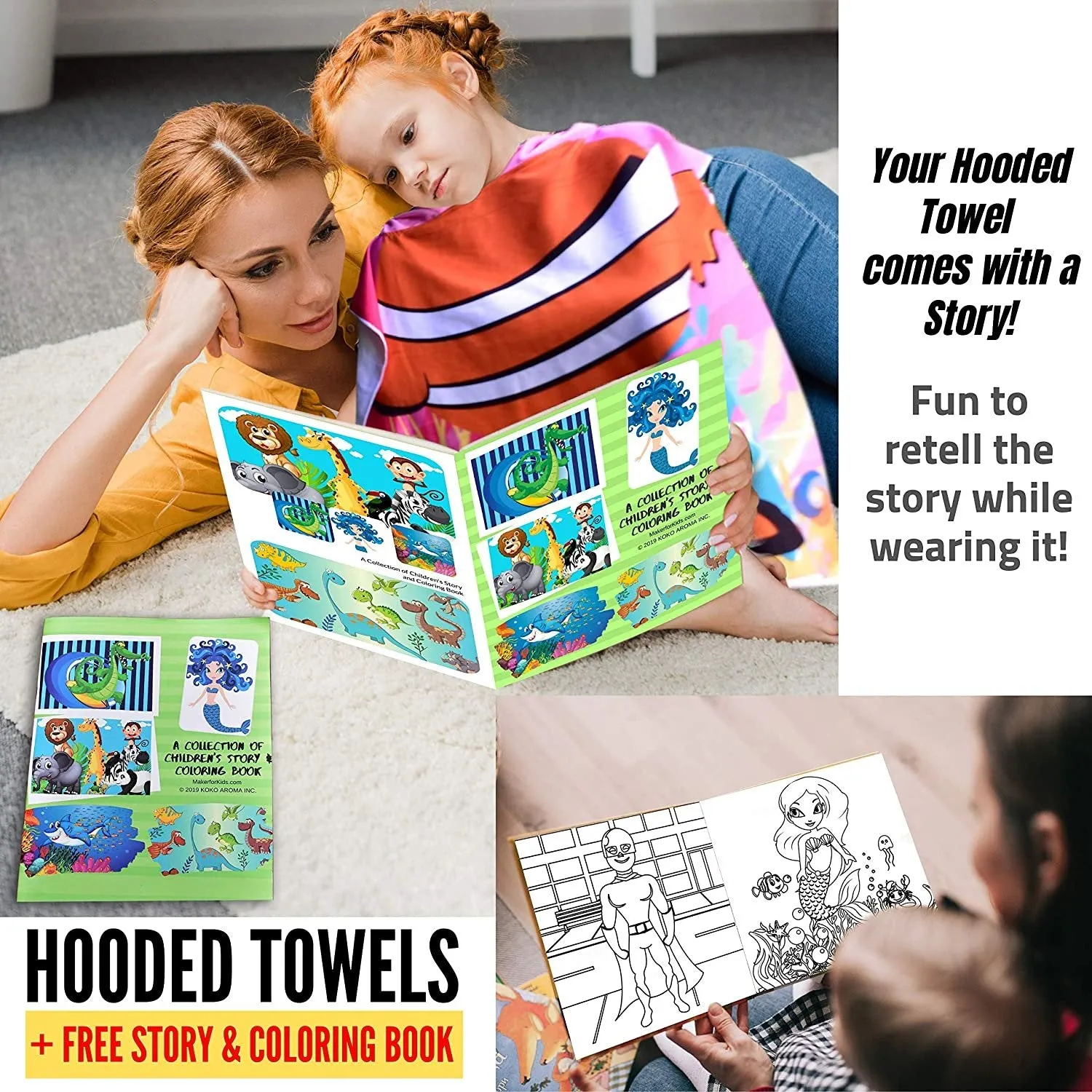 Hooded Bath Beach Towel  Cinderella