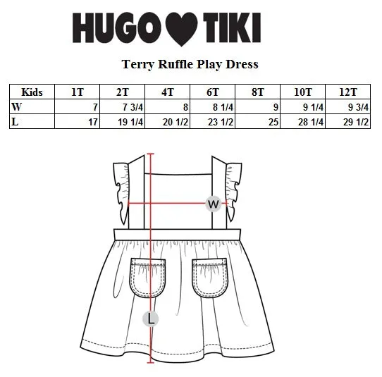 Hugo Loves Tiki Terry Ruffle Play Dress - Red Raspberries