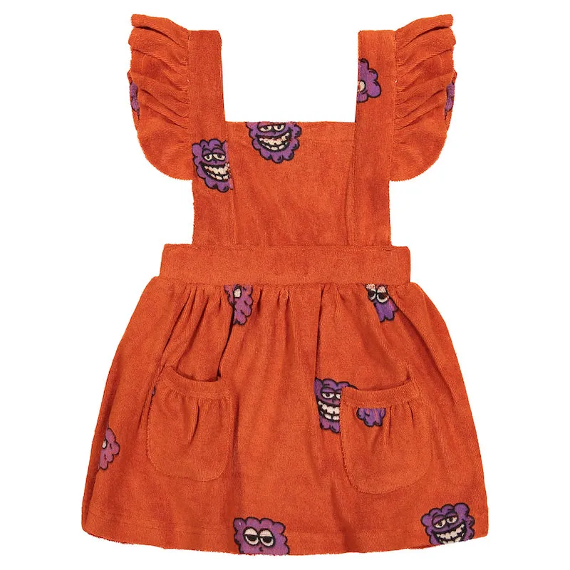 Hugo Loves Tiki Terry Ruffle Play Dress - Red Raspberries
