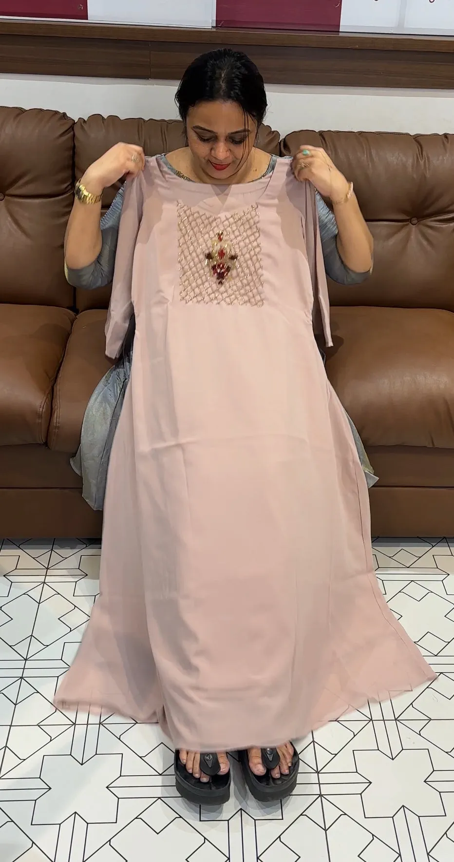 IHA'S IN-HOUSE HAND WORKED ALINE TOPS - IHA  18754
