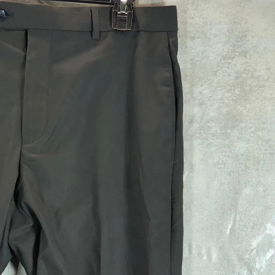 IZOD Men's Solid Black Regular Classic-Fit Suit Pants SZ 32X32