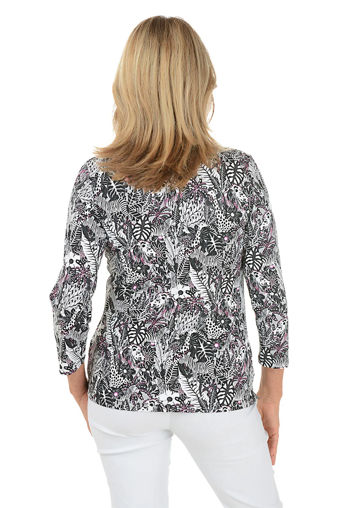Jungle Safari UPF50  3/4 Sleeve Polo Top