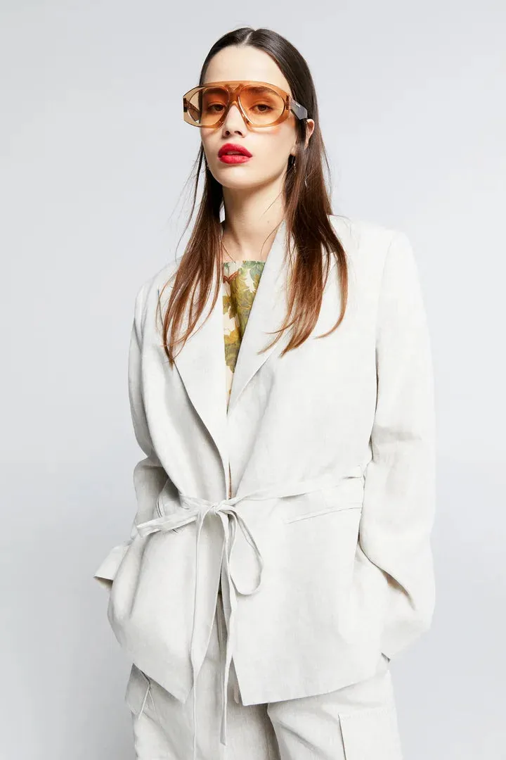 Karen Walker - Wilderland Tie Jacket Natural