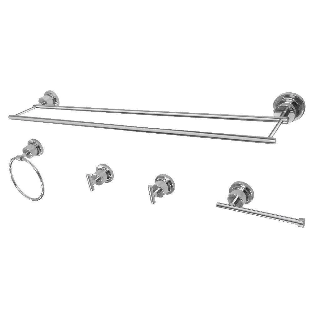 Kingston Brass BAH8213478C Concord 5-Piece Bathroom Accessory Sets, Polished Chrome