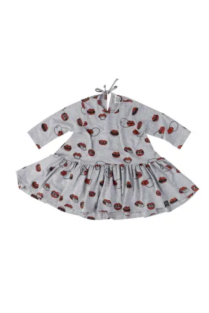 Kukukid Dancing Dress Grey Melange Lips