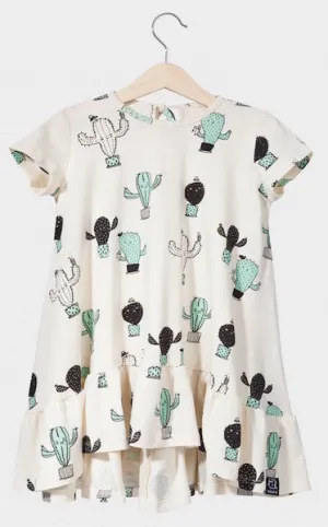 Kukukid DRESS/SHORTSLEEVE Beige Cactus