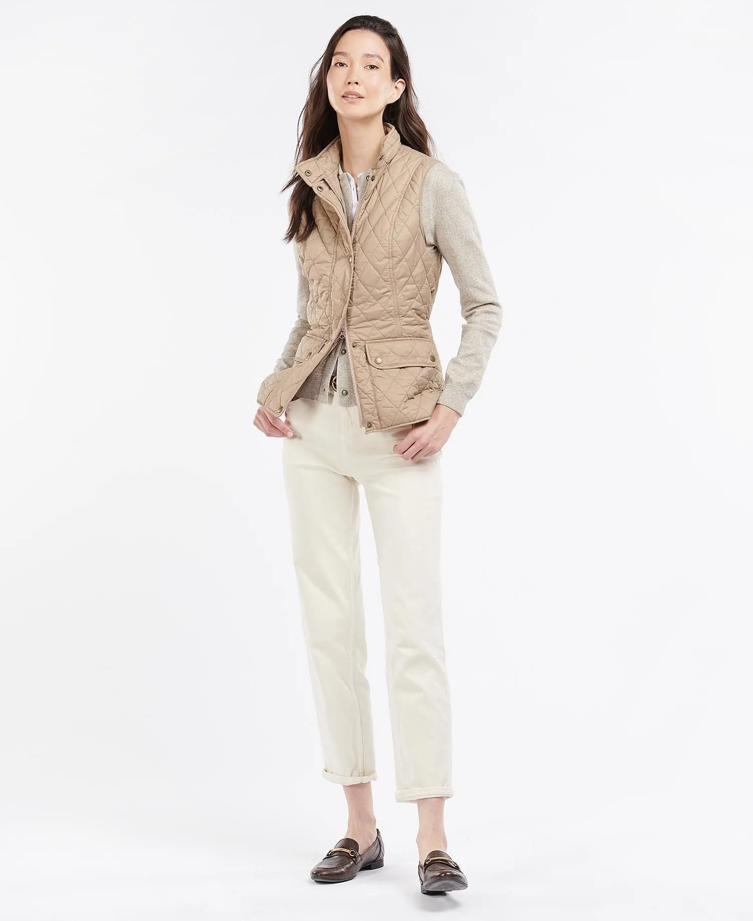 LADIES BARBOUR OTTERBURN GILET - LT TRENCH