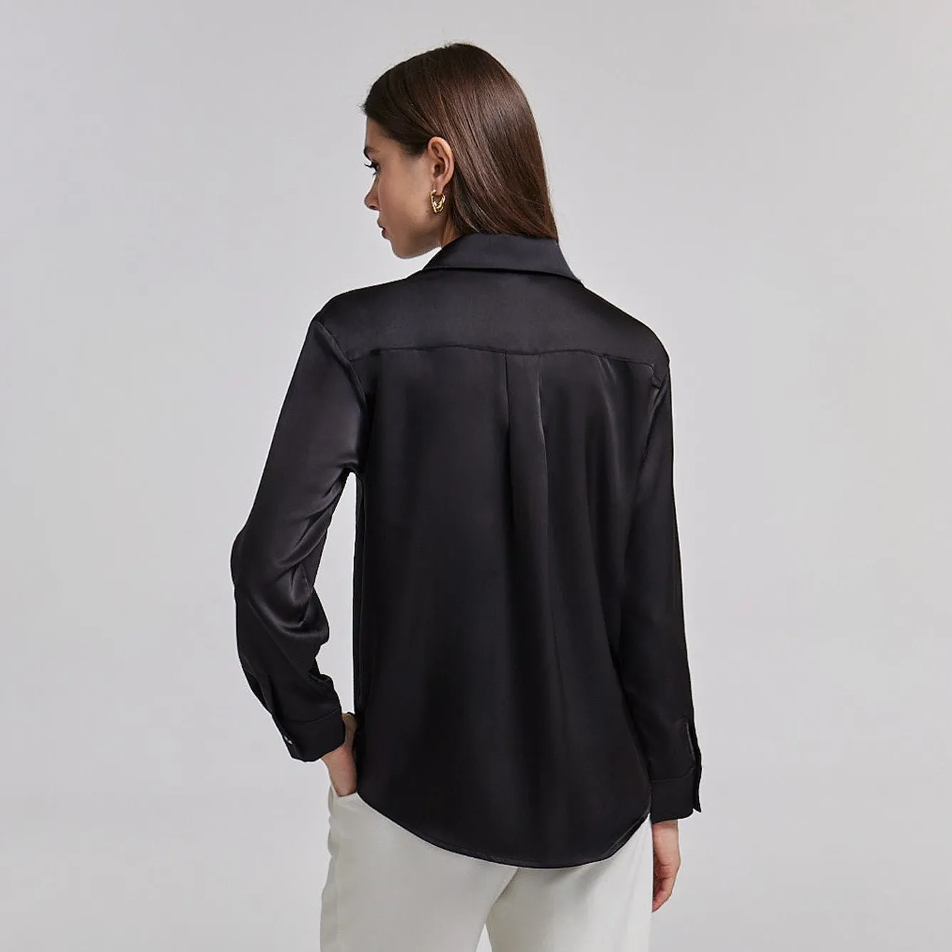 Long Sleeve Satin Shirt
