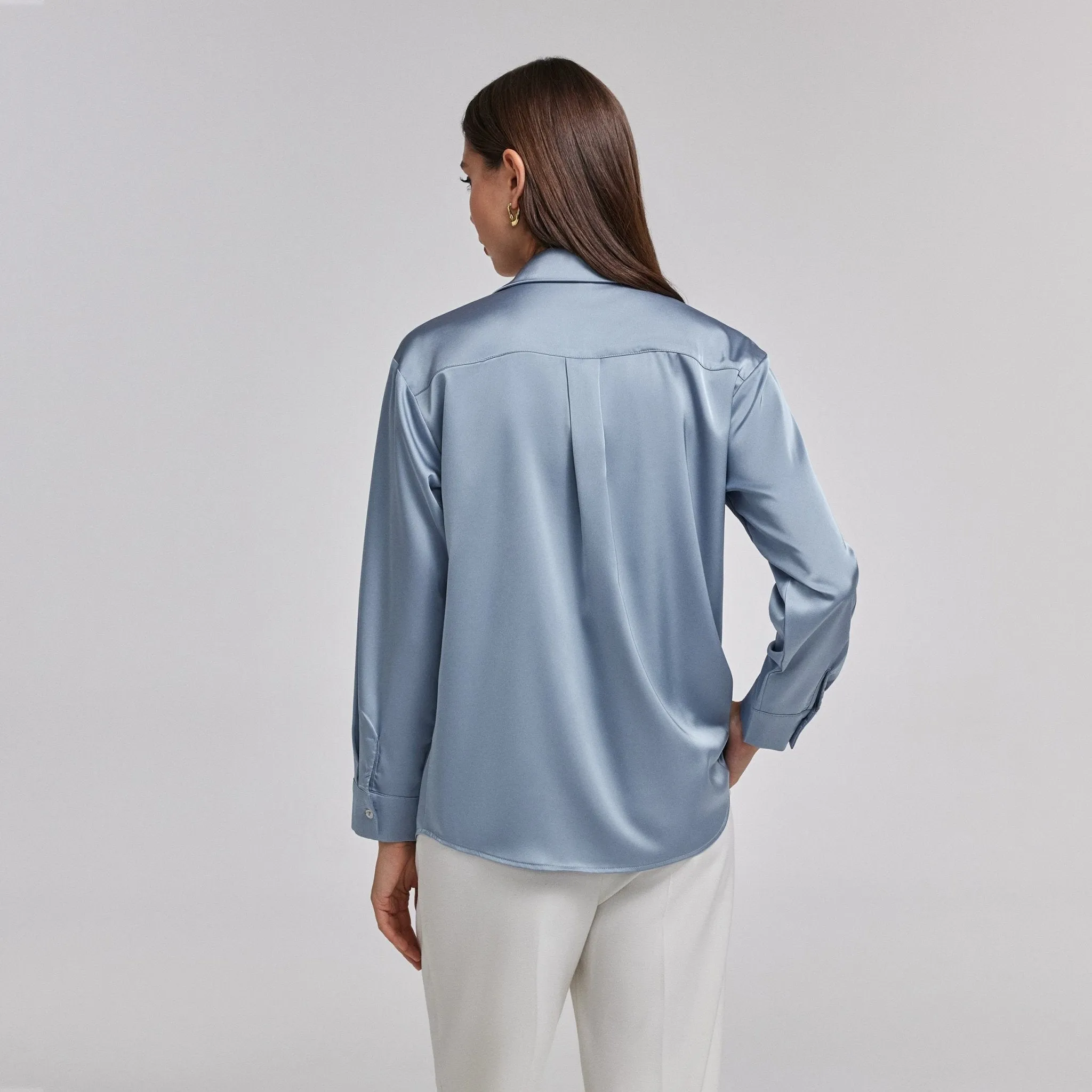 Long Sleeve Satin Shirt