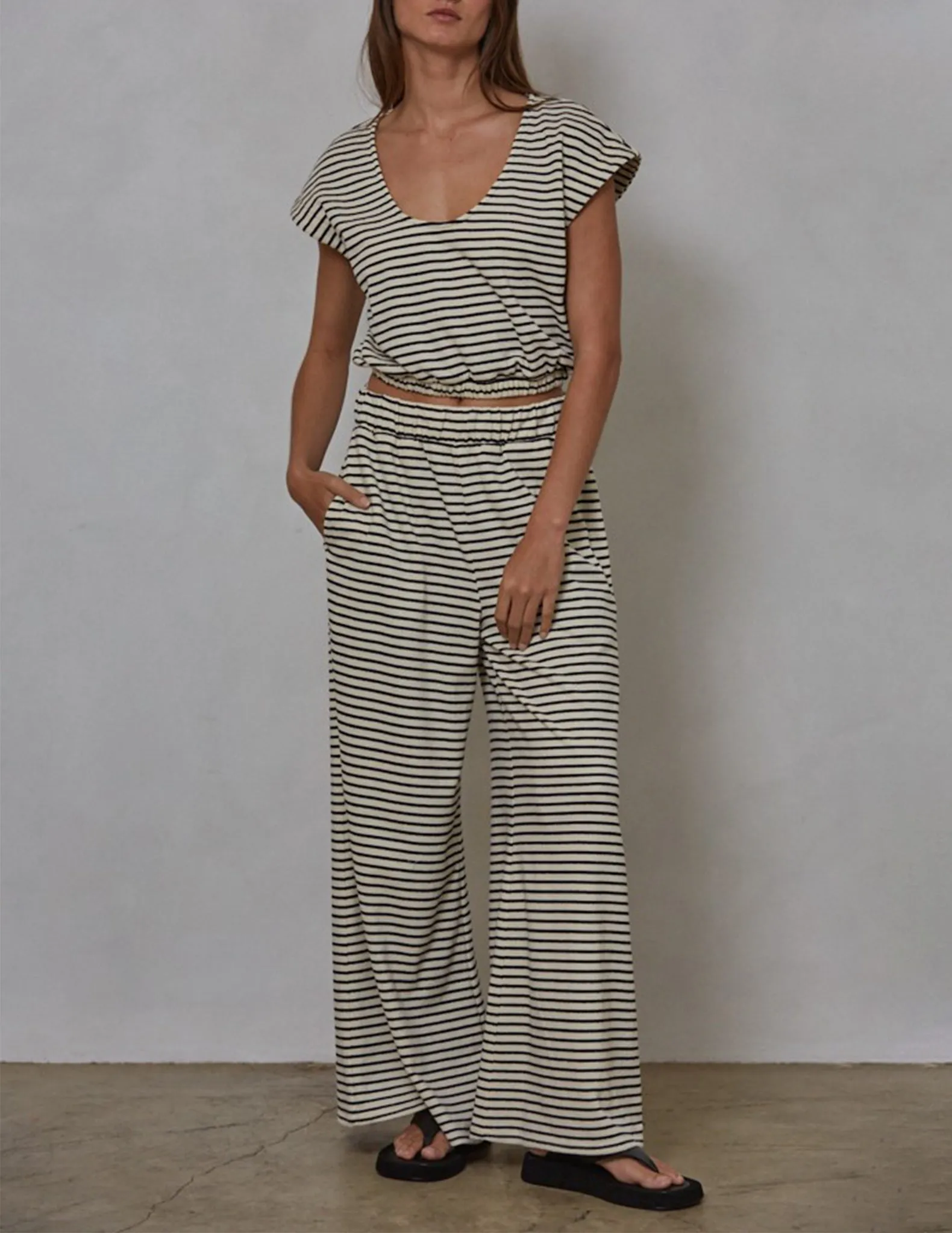 Magda Striped Knit Top