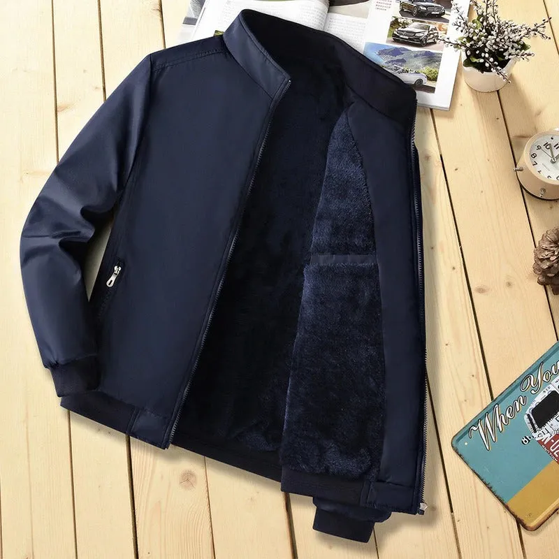 Men Smart Winter Jacket Stand Collar