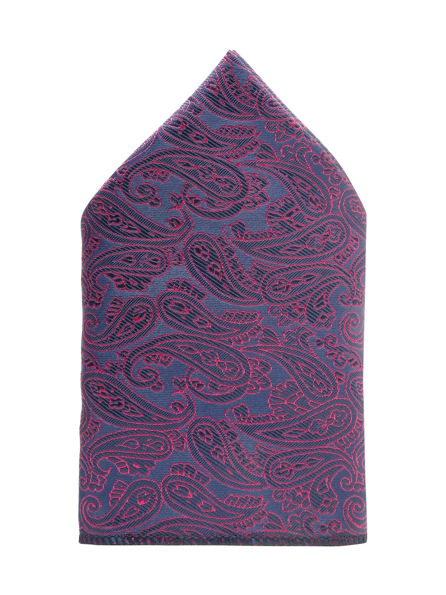 Men's Magenta Fashion Paisley Pattern Tie Set