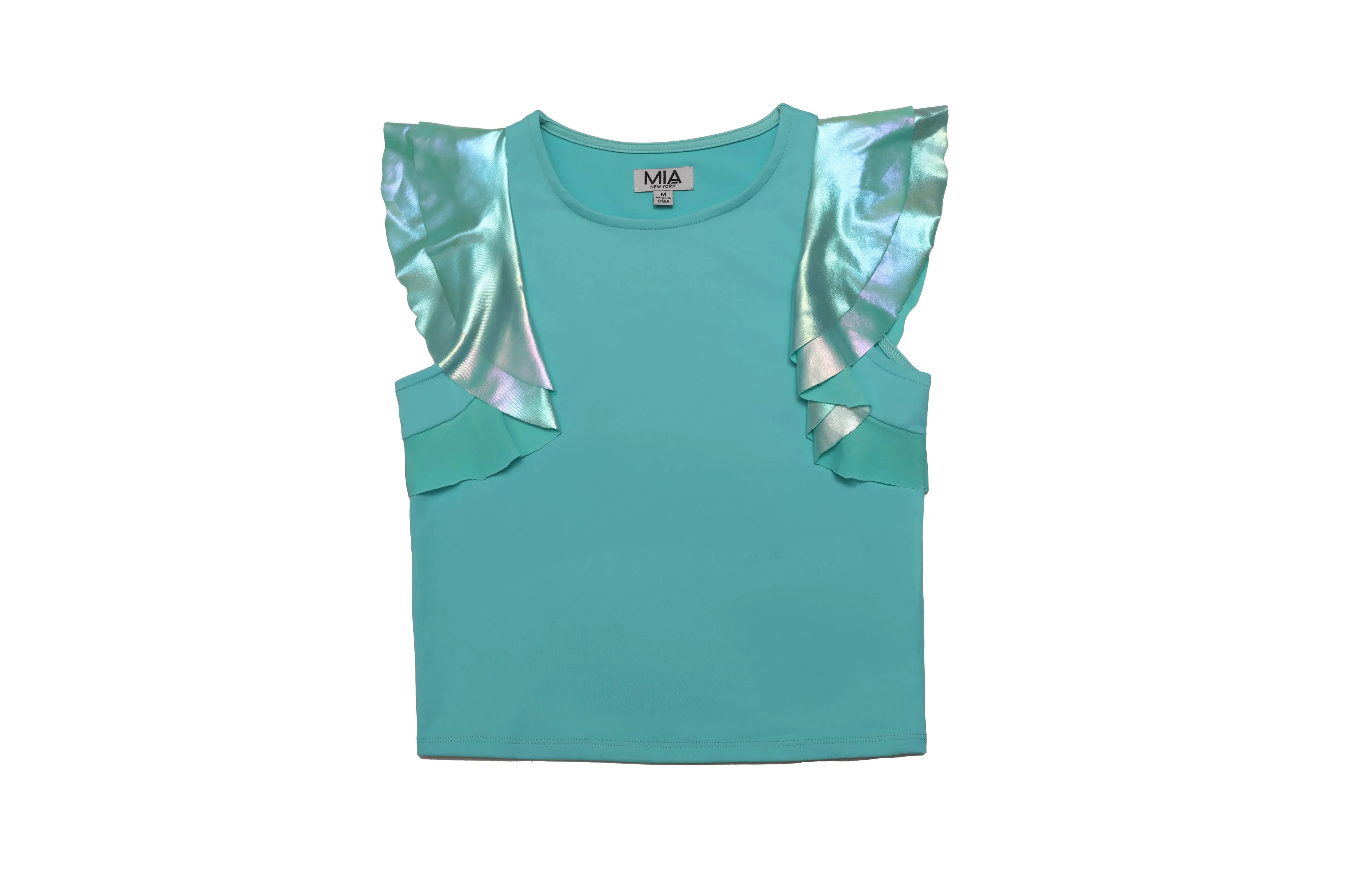 Mia Flutter Top Blue