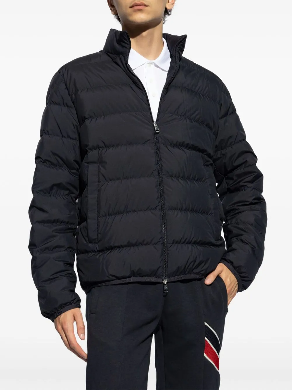 mock neck down jacket