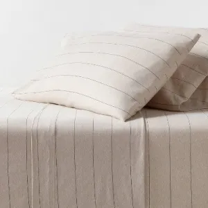 New - King Cotton Jersey Sheet Set Black Striped - Threshold