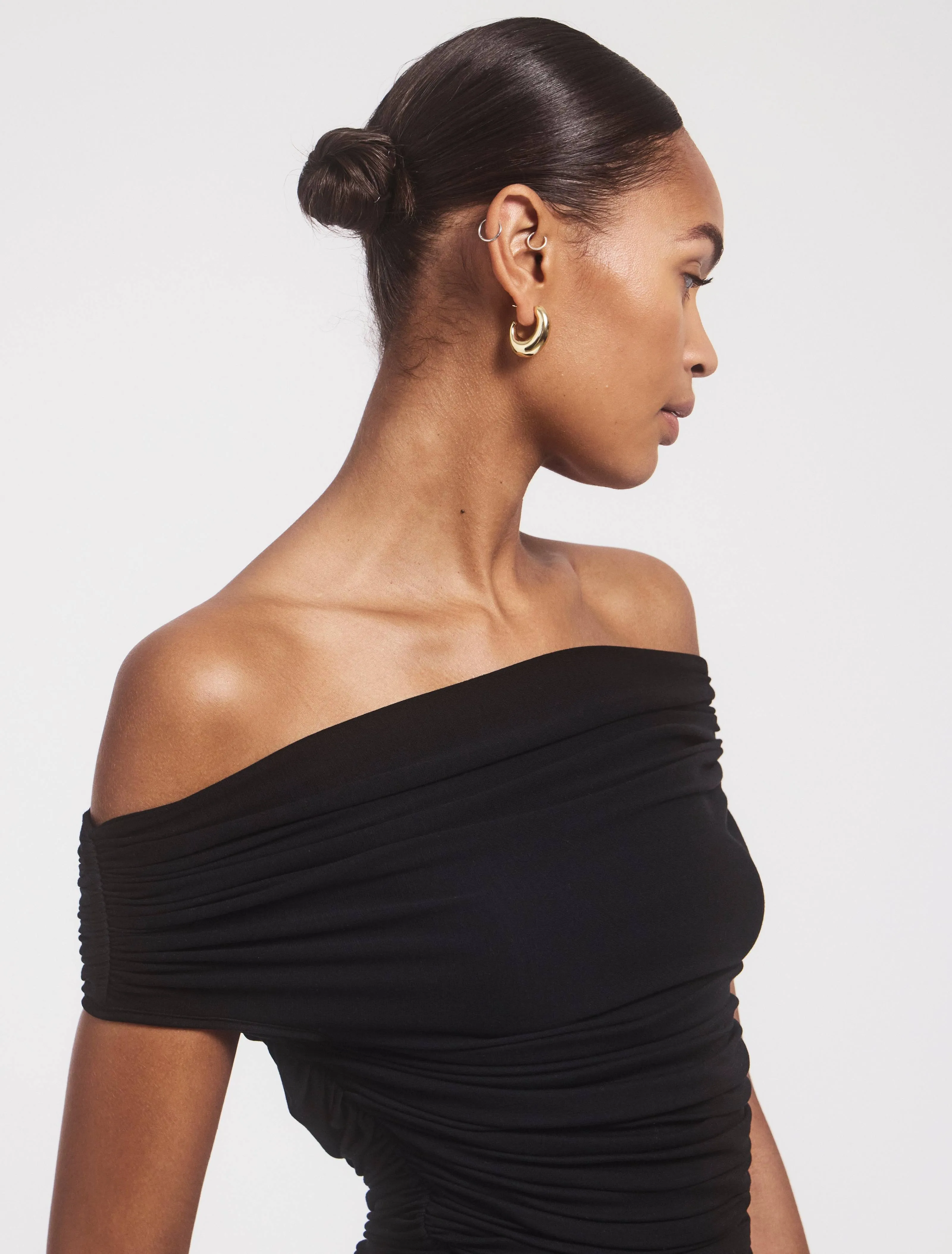 Noho Ruched Top in Black