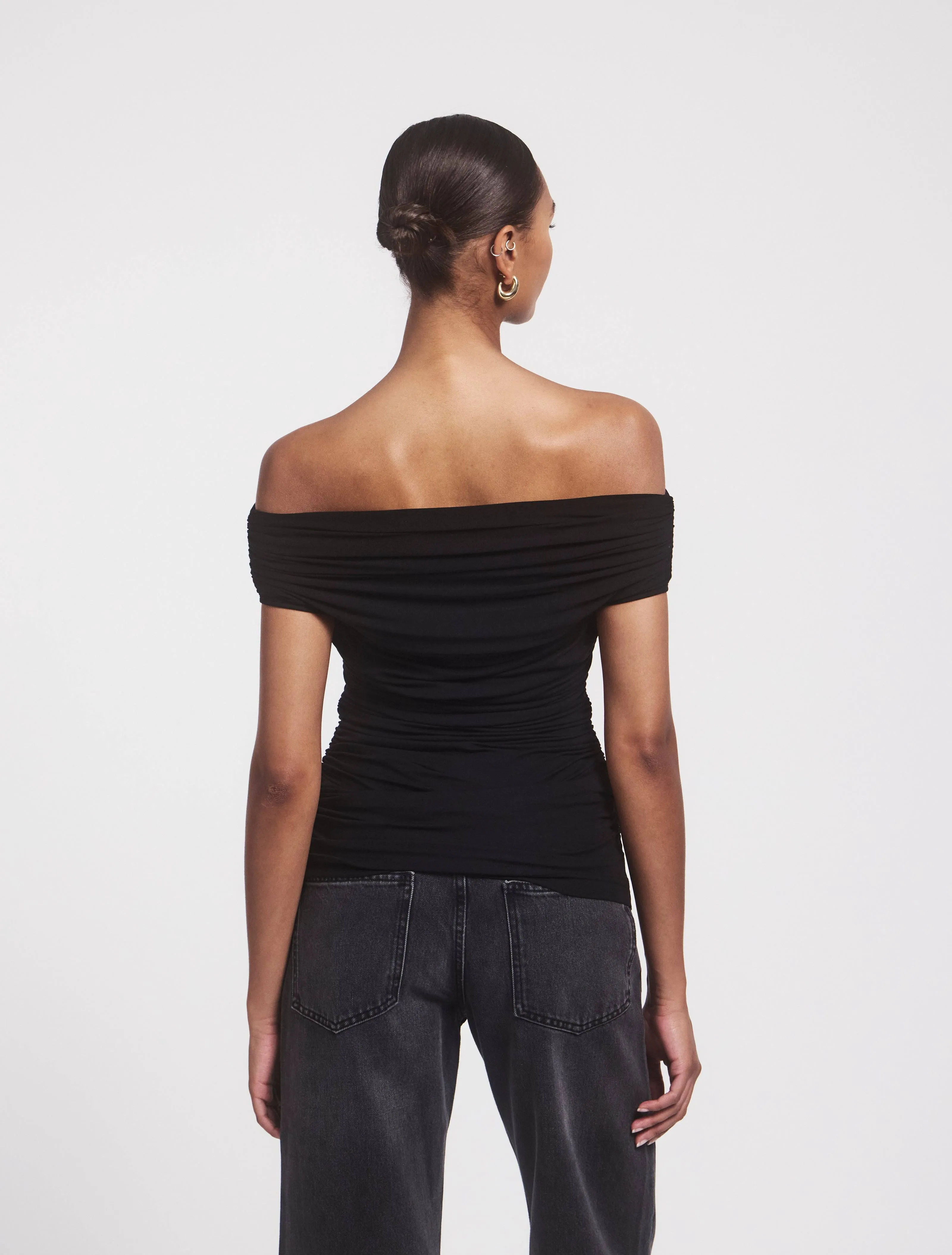 Noho Ruched Top in Black