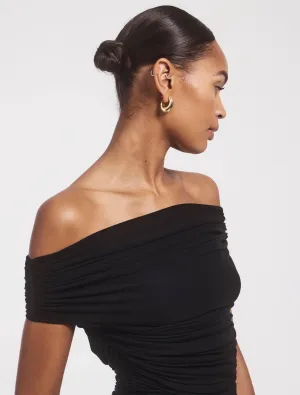 Noho Ruched Top in Black