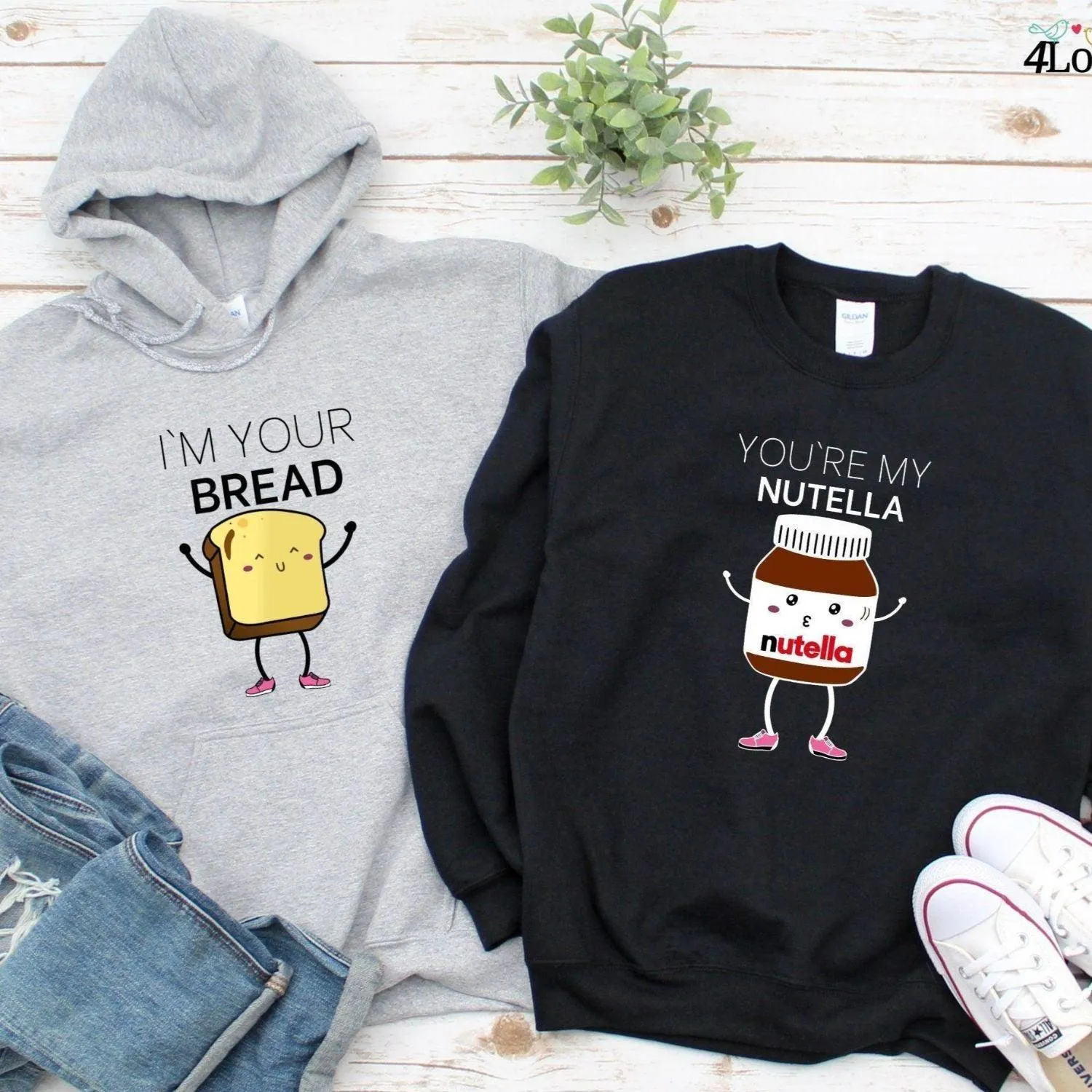 Nutella & Bread Fans' Matching Sets - Celebrate Love - Perfect Duo Outfits for Couples