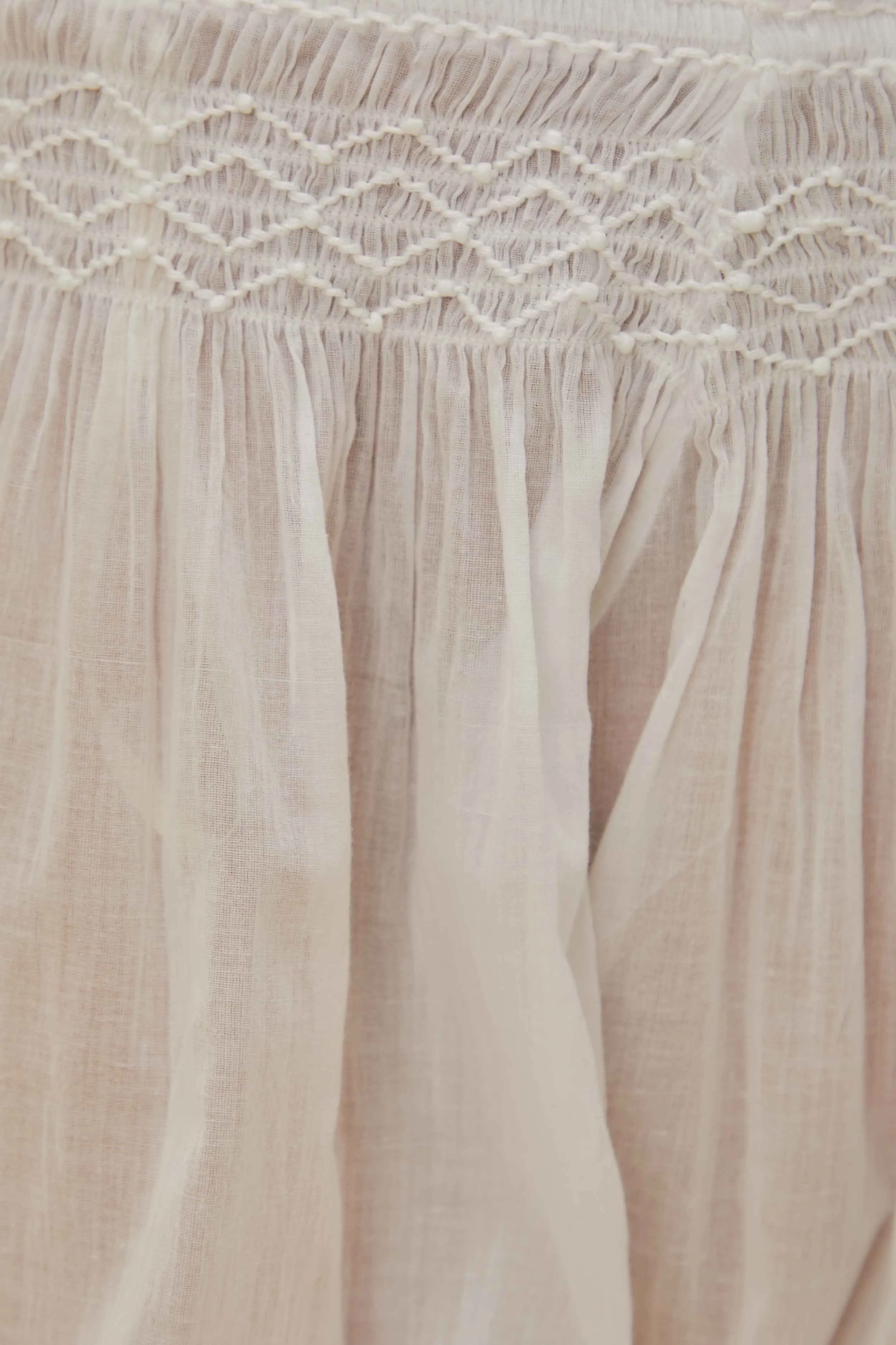Off-White Blue Yard Short Sleeve Blouse