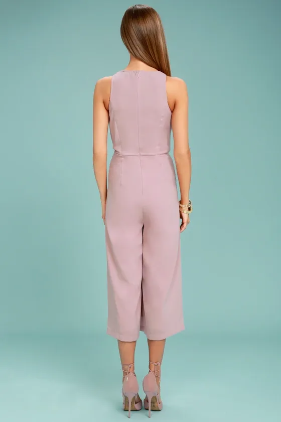 On Track Mauve Midi Jumpsuit.