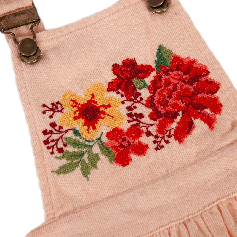 Peggy Zen pinafore in pale pink