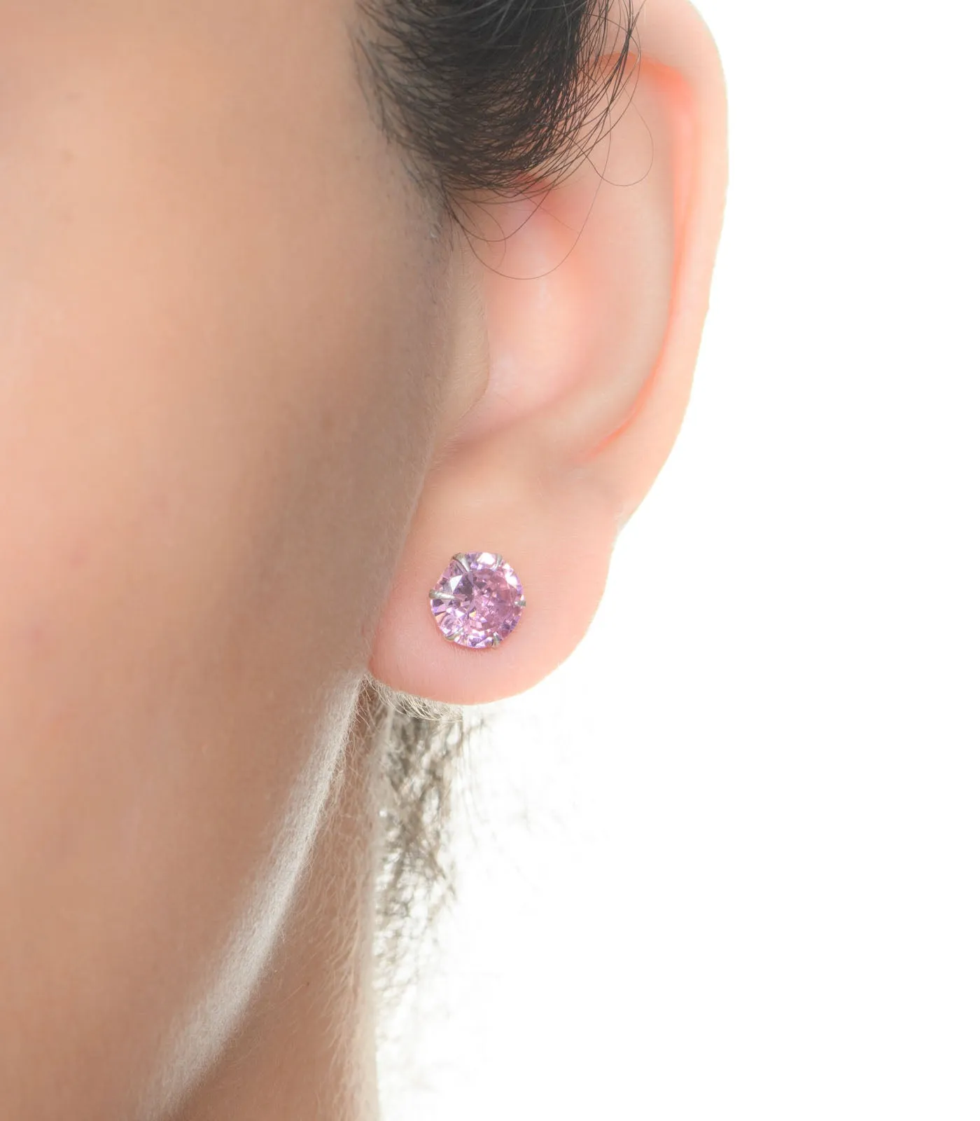 Pink Round Tops (Silver)