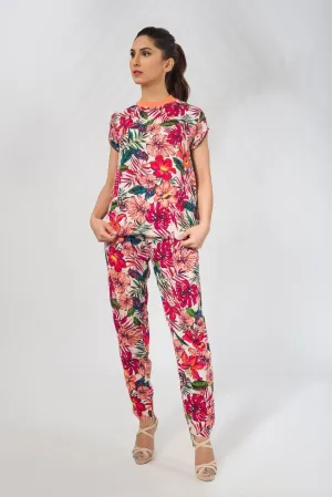 Pleated Pant in Potpourri Print