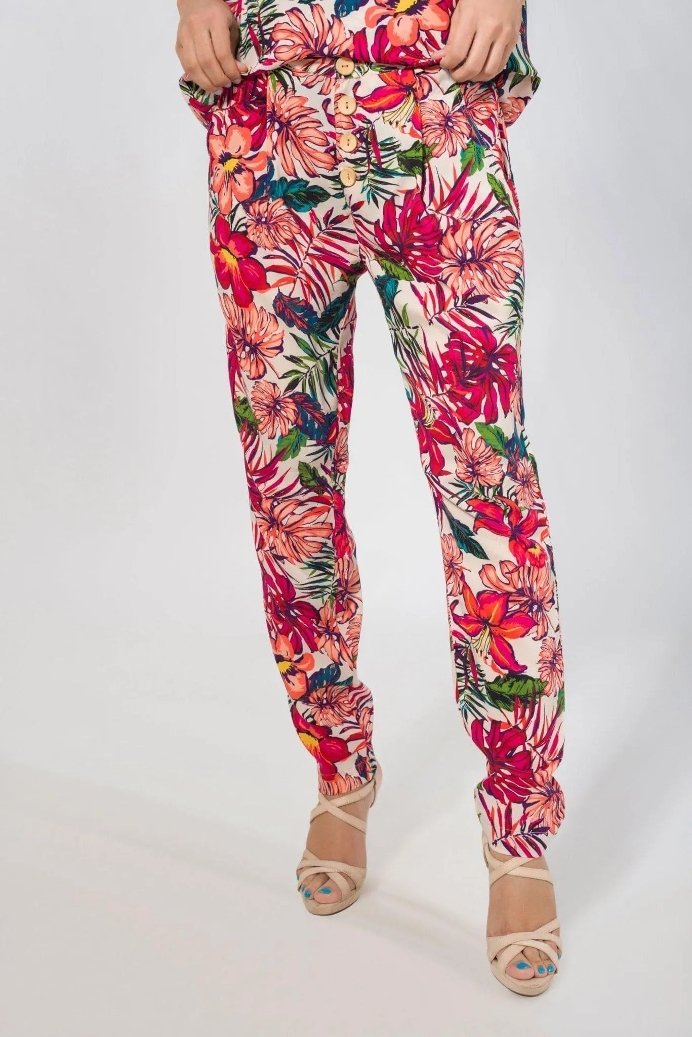 Pleated Pant in Potpourri Print