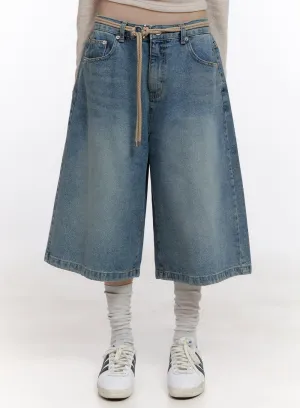 Relaxed-Fit Bermuda Denim Pants CF512