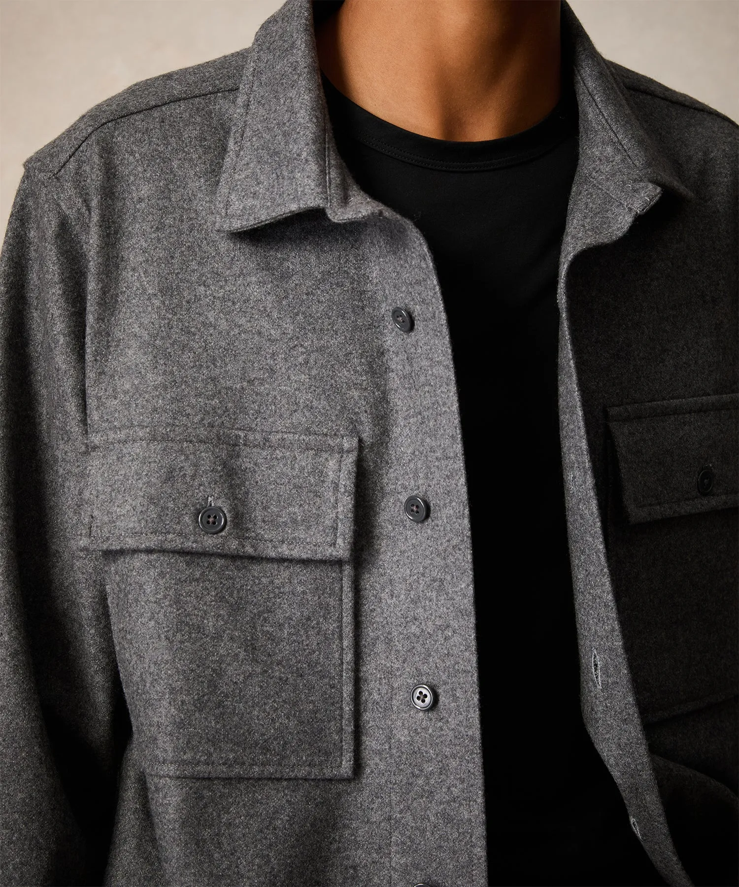 Relaxed Fit Knit Cashmere Overshirt