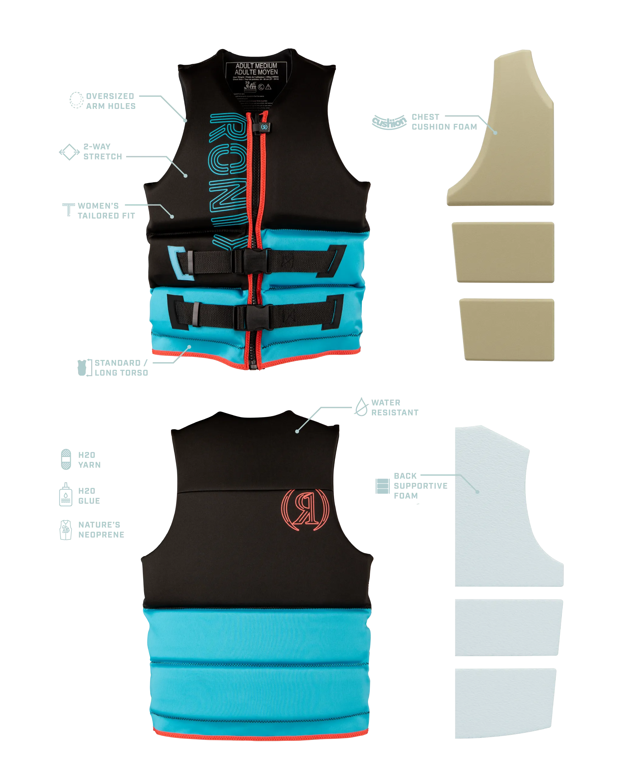 Ronix Women's Cloud Break Yes CGA Life Vest
