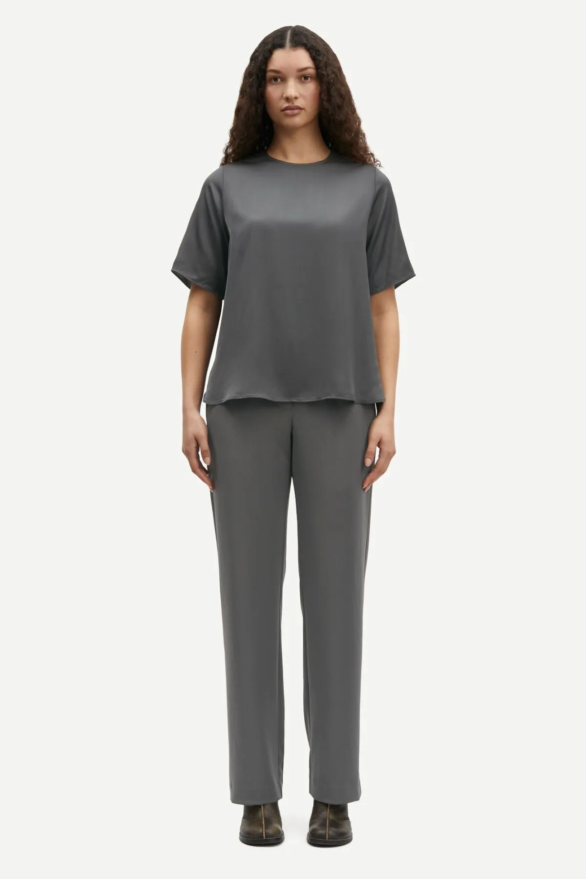 Samsøe Samsøe Hoys Pant - Black Oyster