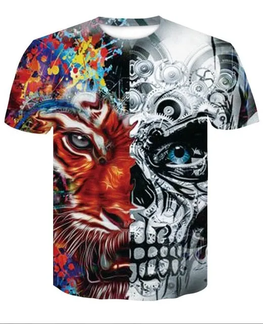 Shrek Shirt 3D Funny Casual T-Shirt Men's Hip Hop Round Neck Short Sleeve Tops Summer street fashion cool t-shirt Men's Wear