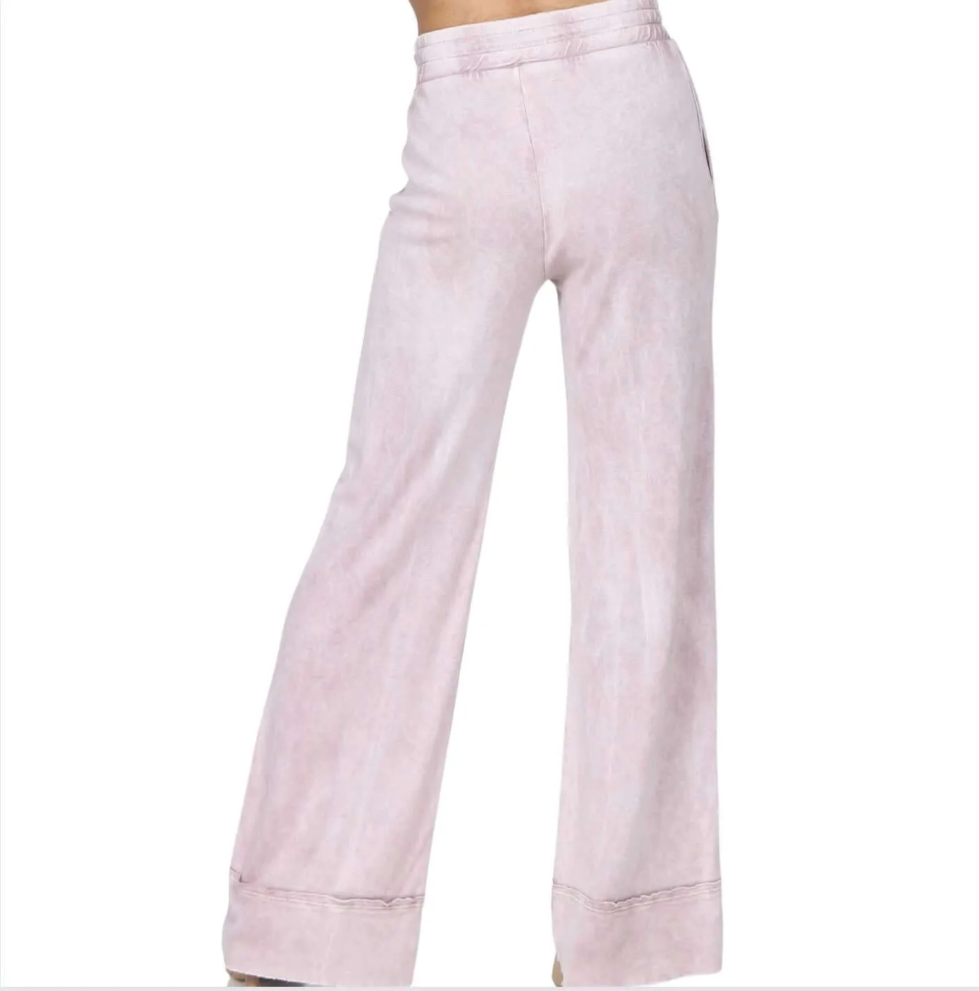 Soft Mineral Washed Relaxed Fit Pants - Clearance Final Sale