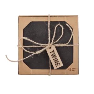 Square Slate Coaster Set