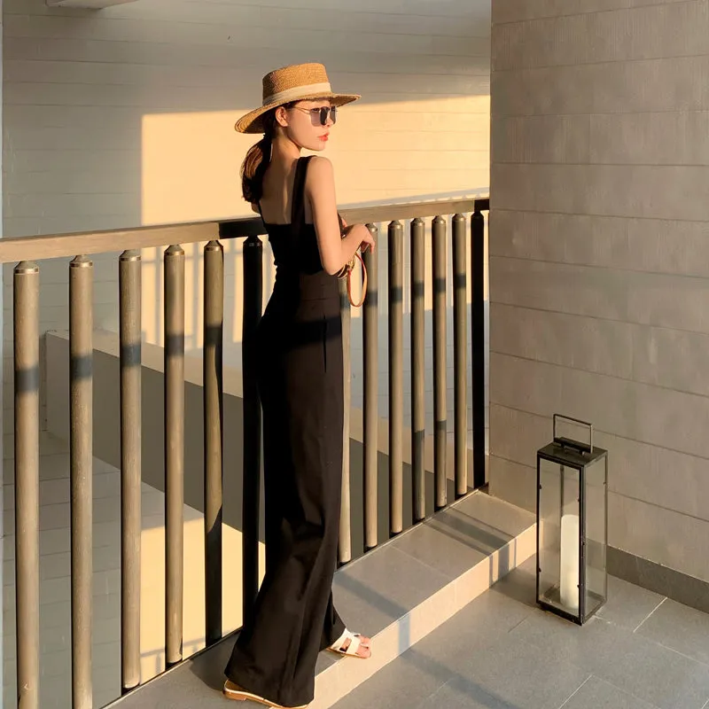 Summer Streetwear Jumpsuit Backless Fitness Beach Wear Party Sexy Rompers Overalls
