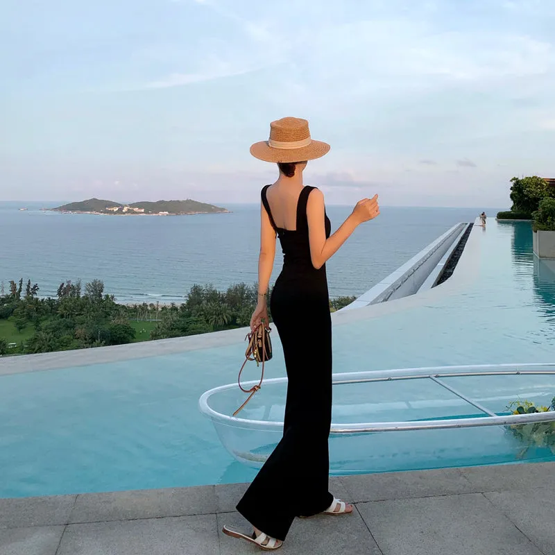 Summer Streetwear Jumpsuit Backless Fitness Beach Wear Party Sexy Rompers Overalls