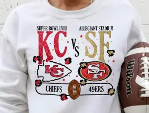 Superbowl KC vs SF Football Subtle Leopard Top