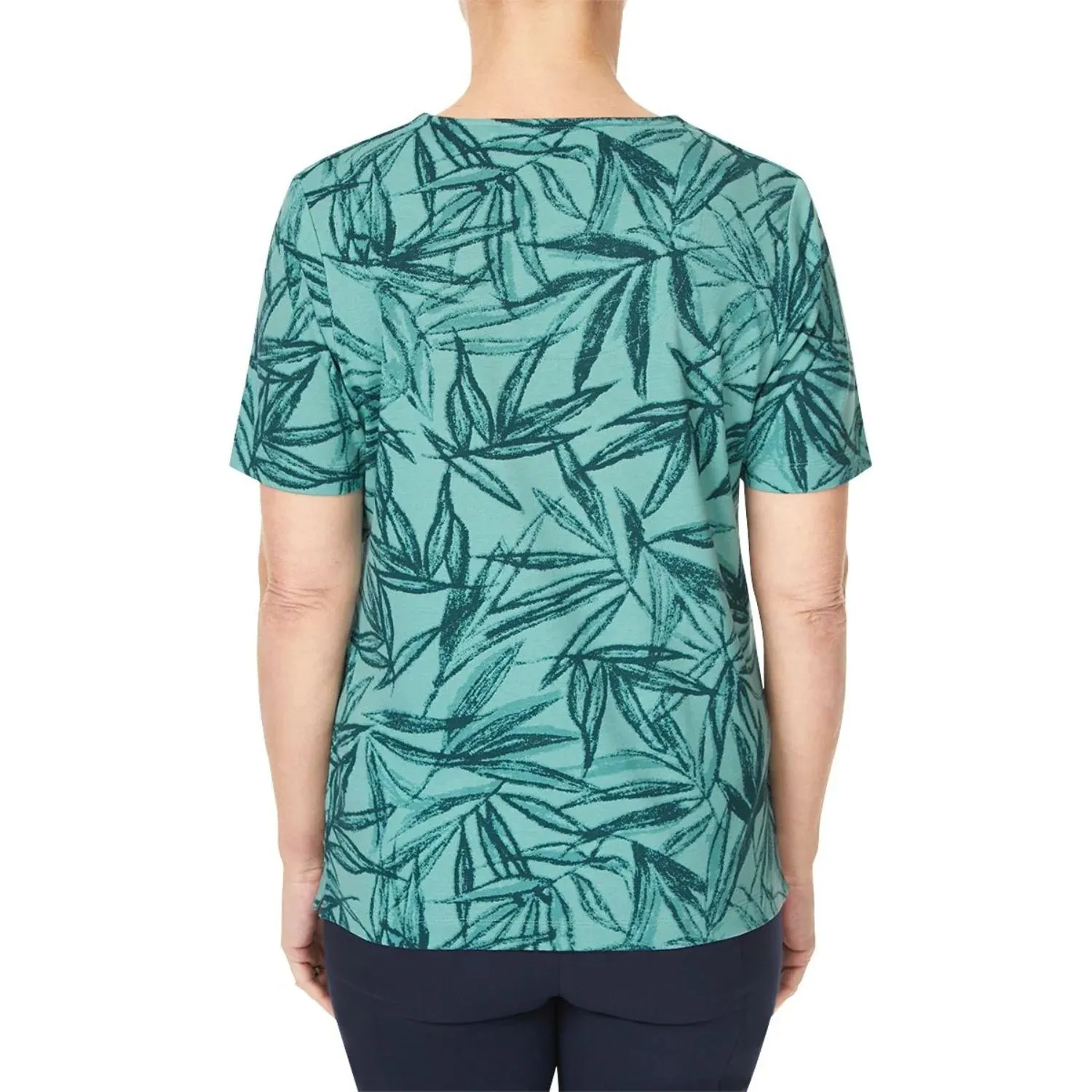 TIGI 14/16 Olive Leaf Ruched Sweetheart Top