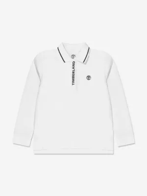 Timberland Baby Boys Long Sleeve Polo Shirt in White