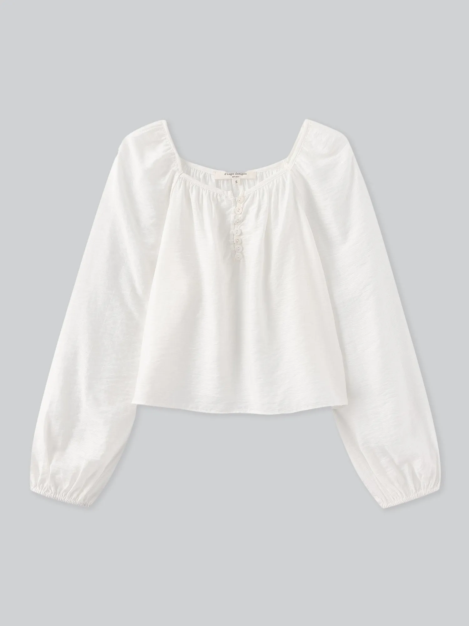 Violette Square Neck Buttoned Blouse