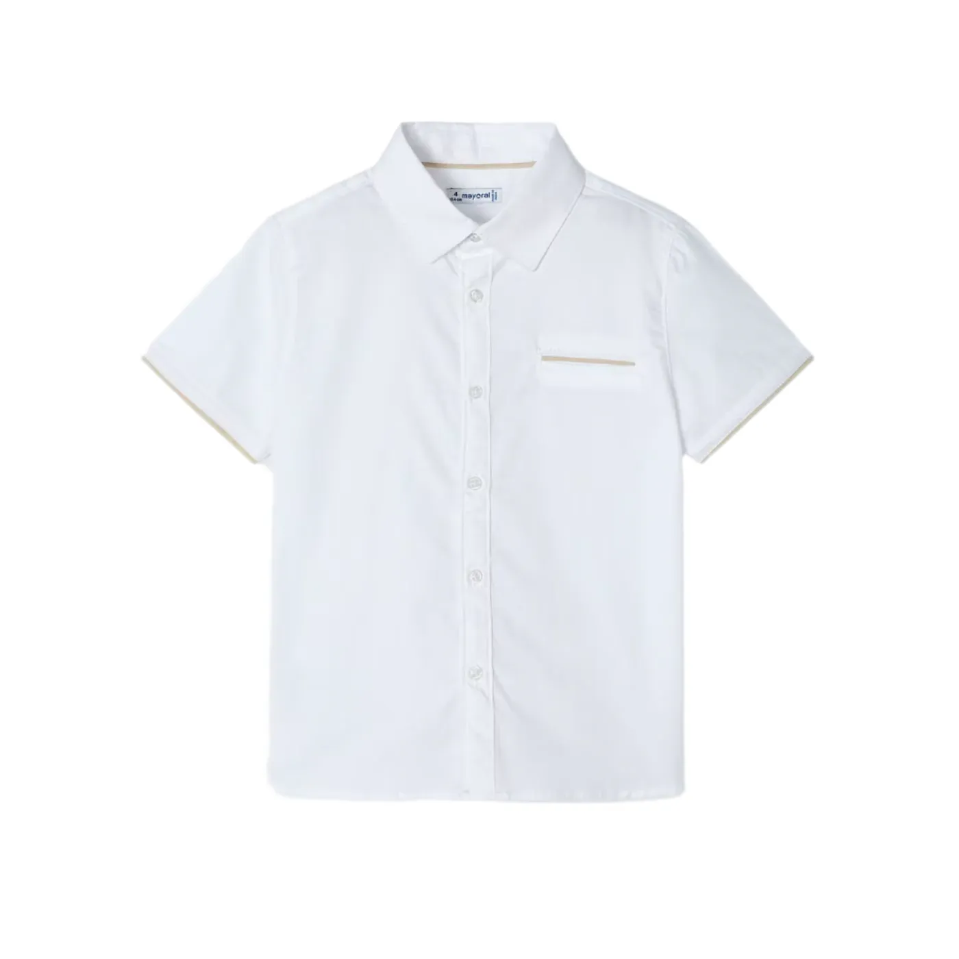 White Tan Button Up Shirt