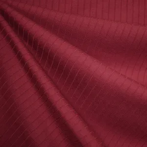 Wide Subtle Rib Knit Solid Cranberry